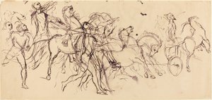 Aurigas (recto y verso) de Eugène Delacroix