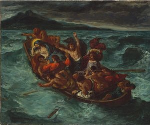 Cristo dormido durante la tempestad de Eugène Delacroix