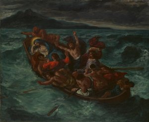 Cristo dormido durante la tempestad de Ferdinand Victor Eugene Delacroix