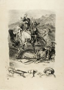 Combate entre Giaour y el Pasha de Eugène Delacroix