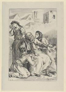 Muerte de Goetz von Berlichingen, 1845 de Eugène Delacroix