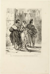 Fausto intentando seducir a Margarita, de Fausto de Eugène Delacroix