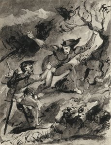 Fausto y Mefistófeles en el Blocksberg de Ferdinand Victor Eugene Delacroix
