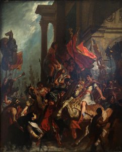 En francés:  La justice de Trajan La justicia de Trajano de Eugène Delacroix
