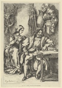 Goetz von Berlichingen escribiendo sus memorias