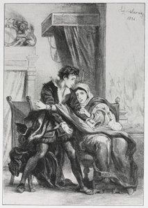 Hamlet: Hamlet y la Reina de Eugène Delacroix