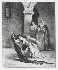 Hamlet: El canto de Ofelia de Eugène Delacroix