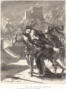 Hamlet desea seguir al fantasma de su padre (Acto I, Escena IV)