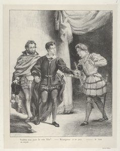 Hamlet y Guildenstern, 1834-43 de Eugène Delacroix