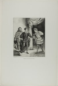 Hamlet y Guildenstern, lámina 6 de Hamlet de Eugène Delacroix