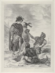 Hamlet y Horacio ante los sepultureros, 1843 de Eugène Delacroix