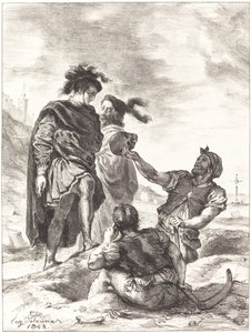 Hamlet y Horacio ante los sepultureros (Acto V, Escena I) de Eugène Delacroix