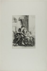 Hamlet y la reina de Eugène Delacroix
