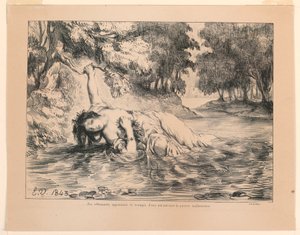 Ilustración para Hamlet: La Muerte de Ofelia (IV, 7)