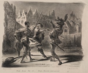 Ilustraciones para Fausto: Duelo de Fausto y Valentín