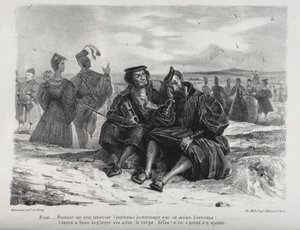 Ilustraciones para Fausto: Fausto y Wagner de Eugène Delacroix