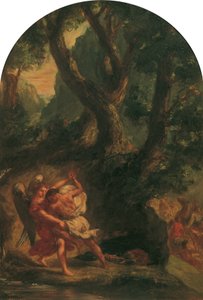Jacob lucha con el ángel de Eugène Delacroix
