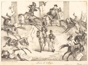 Lección de voltiges (Equitación acrobática) de Eugène Delacroix