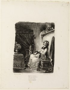 Margarita en la rueca de Eugène Delacroix