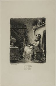 Margarita en la rueca, de Fausto de Eugène Delacroix