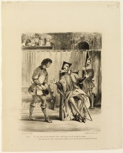 Mefistófeles recibiendo al estudiante de Eugène Delacroix