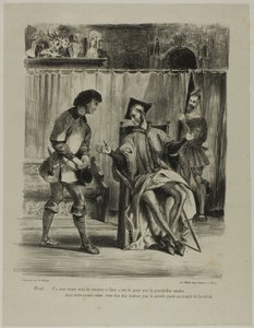 Mefistófeles recibiendo al estudiante, de Fausto de Eugène Delacroix