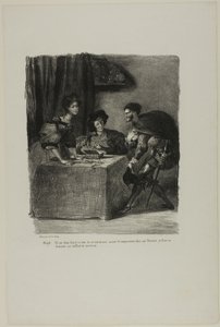 Mefistófeles visita a Marta, de Fausto de Eugène Delacroix
