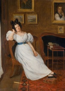 Retrato de Madame Simon, 1850 de Eugène Delacroix