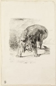 León de Pie de Eugène Delacroix