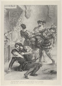 La muerte de Hamlet, 1843 de Eugène Delacroix