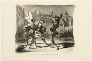 El duelo entre Fausto y Valentín, de Fausto de Eugène Delacroix