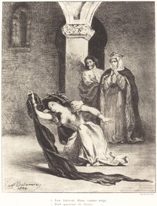 La canción de Ofelia (Acto IV, Escena V) de Eugène Delacroix