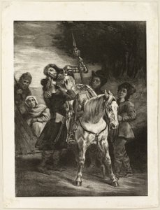 El herido Goetz atendido por los bohemios de Eugène Delacroix