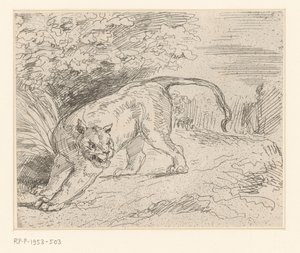 Tijger Tigre en parada de Eugène Delacroix