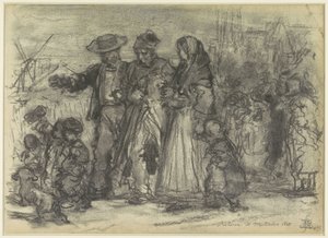Regreso a casa de un viejo soldado, después de la batalla de Waterloo
Retorno de Waterloo 1815. (título en el objeto) de Eugène François de Block