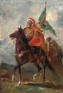 Un jefe orientalista a caballo, 1863 de Eugène Fromentin