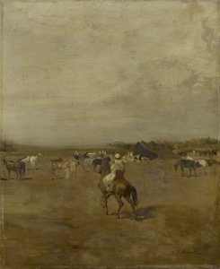 Campamento árabe, c.1847 de Eugène Fromentin