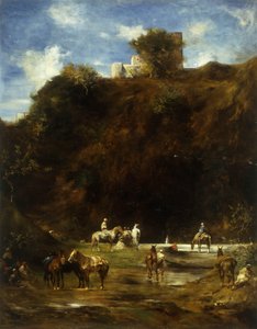 Árabes descansando, 1874 de Eugène Fromentin
