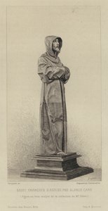 Figura de madera de San Francisco de Asís de Eugène Gaujean