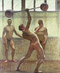 Levantando pesas con un brazo número 2, 1914
