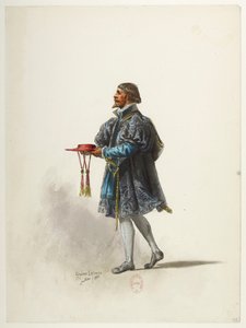 Btv1b84558104 34 - Saint-Saëns - Enrique VIII - Maquettes de costumes - Lacoste - 34. Vestuario de Eugene Lacoste