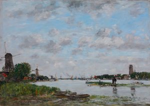 El Mosa, cerca de Dordrecht de Eugene Louis Boudin