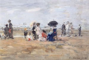 Trouville, Escena de playa de Eugene Louis Boudin