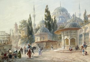 La Mezquita Sehzade en Constantinopla de Eugène Napoleon Flandin