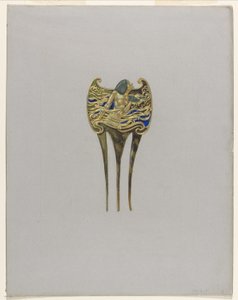 Diseño para un peine de ninfa de Eugene Grasset