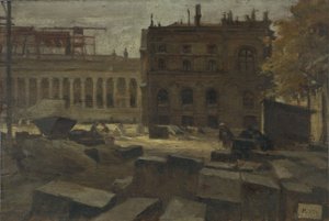 Demolición del Palacio de la Industria en los Campos Elíseos de Eugène Trigoulet