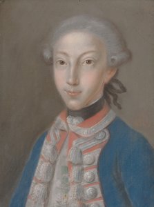 Retrato de un joven en uniforme de European 18th Century
