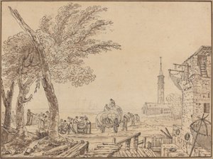 Vista de un Puerto de European 18th Century