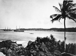 Puerto de Colombo, c.1860-80 de European Photographer