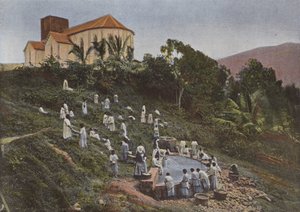 Niños caledonianos en el lavadero, Saint-Louis, hermanas de European Photographer